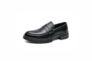 Brogued Slip-On Casual Loafers