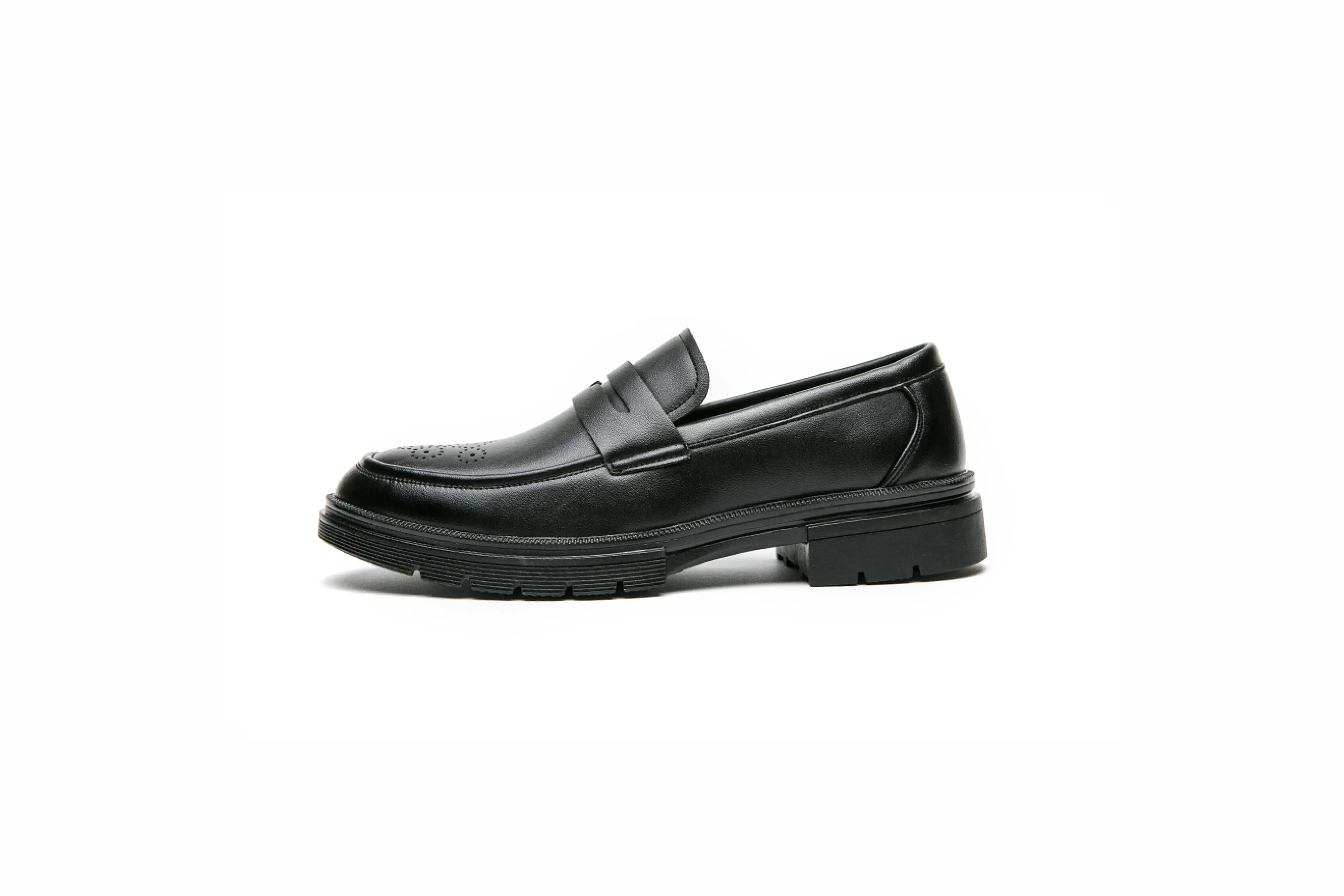 Brogued Slip-On Casual Loafers