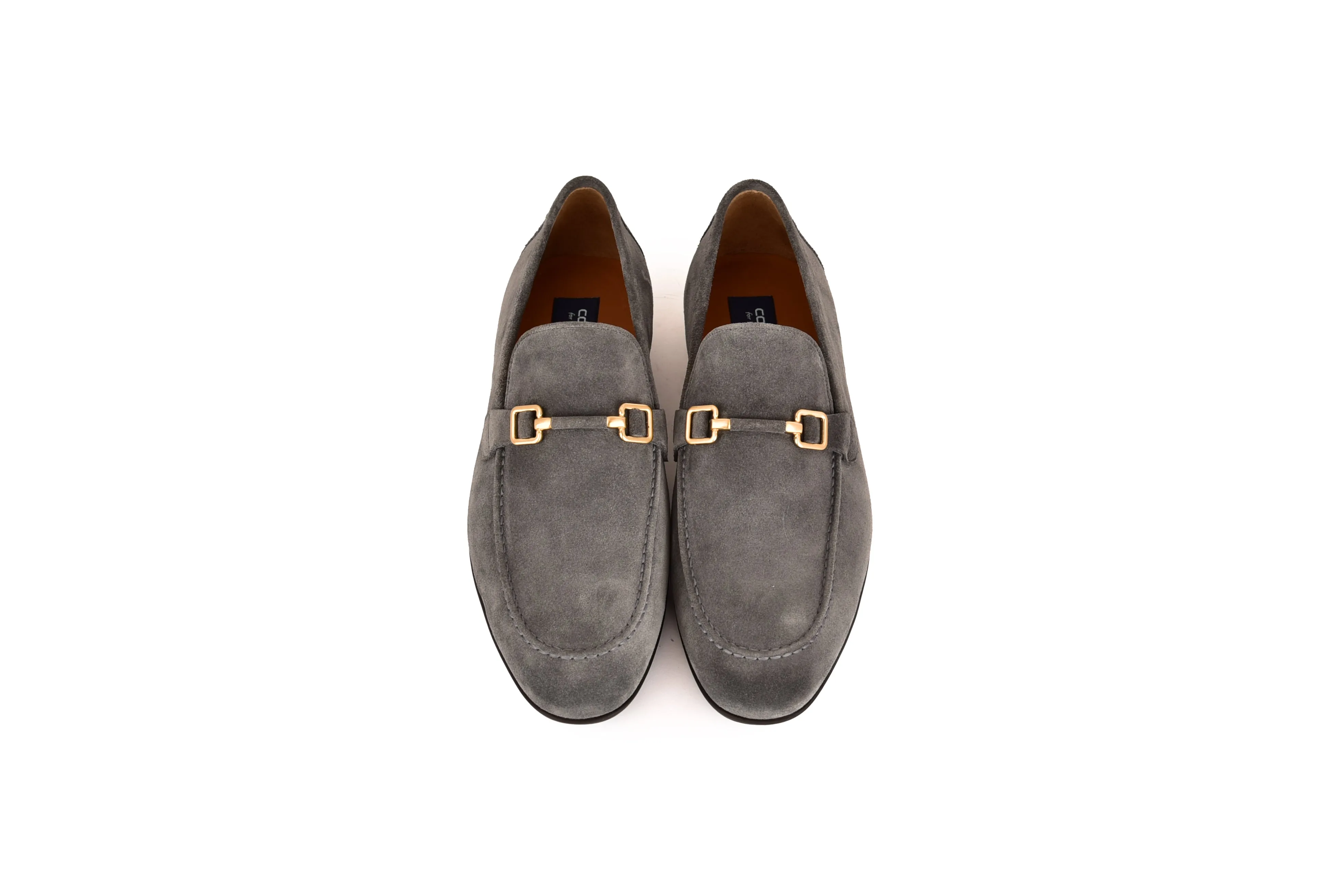 C000205- 7373S soft Suede Buckle Loafer-Grey