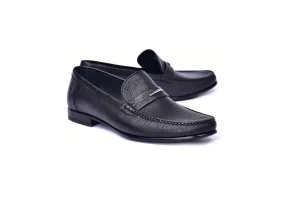 C0014059- 3898 Hand-sewn deer skin Loafer-Black