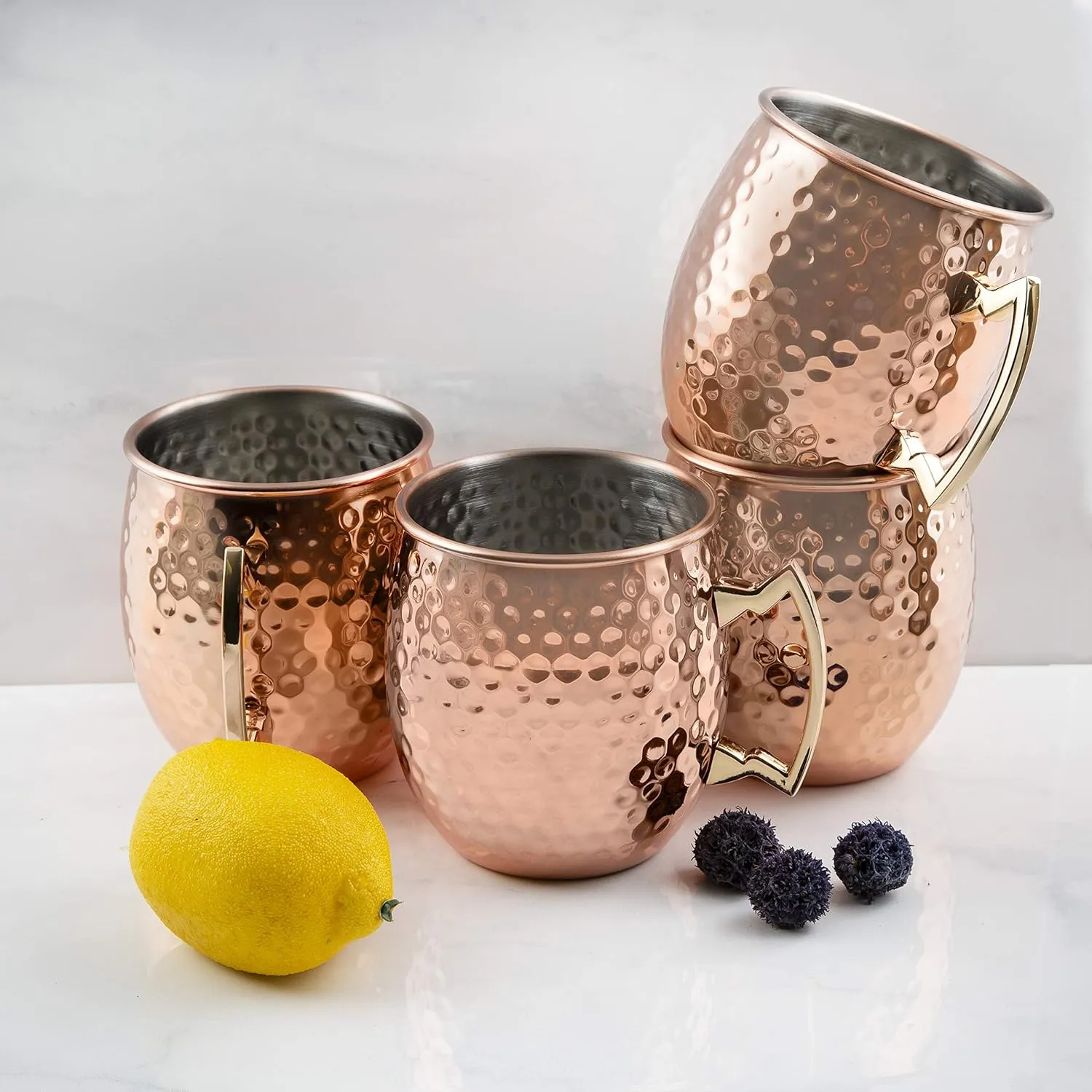 Cambridge Hammered Copper Silversmiths Moscow Mule, Set of 4, 20 Ounce, 4-PIECE