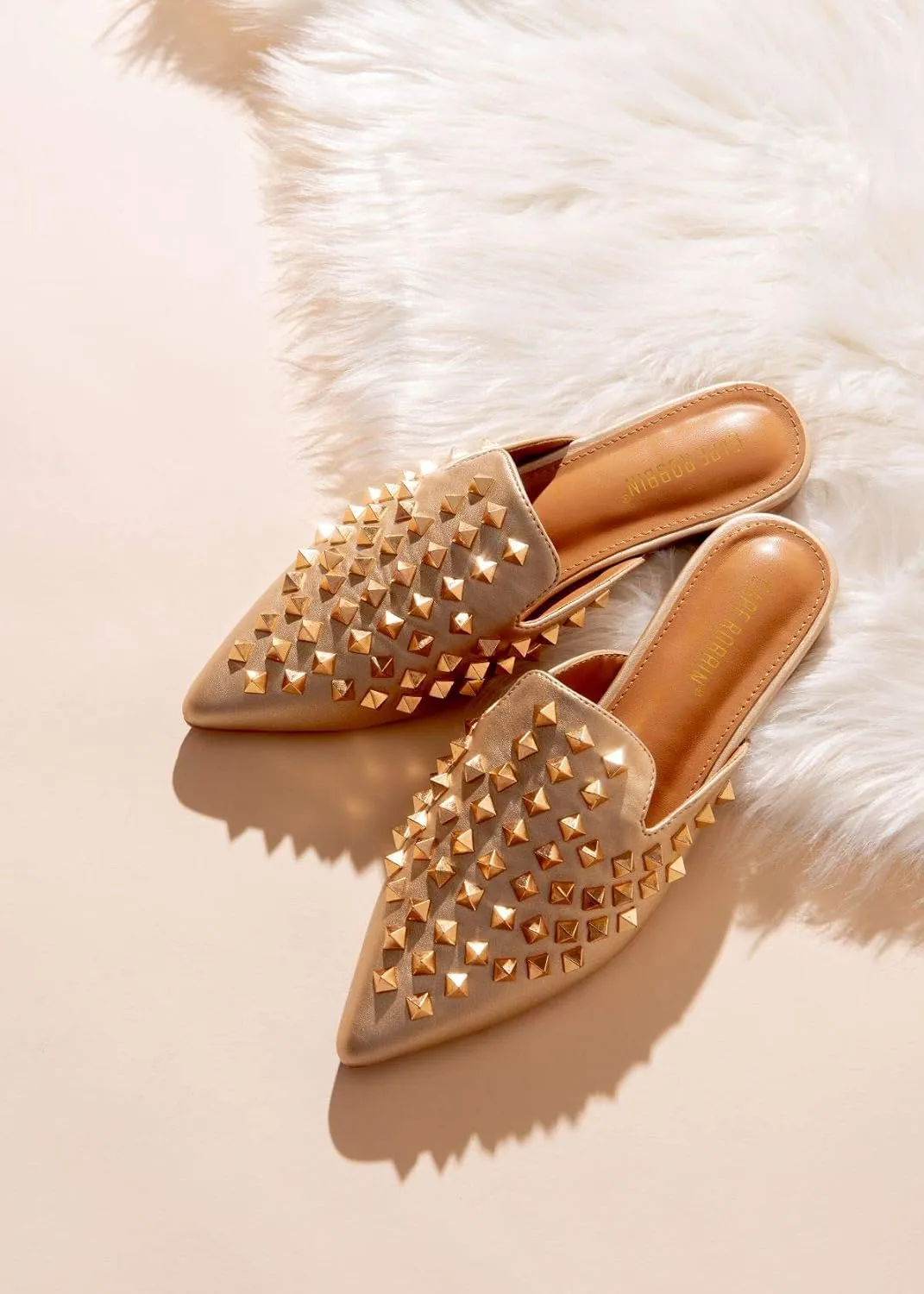 Cape Robbin Sierra Rhinestone Gem Pointy Toe Mule Flats (Sierra)