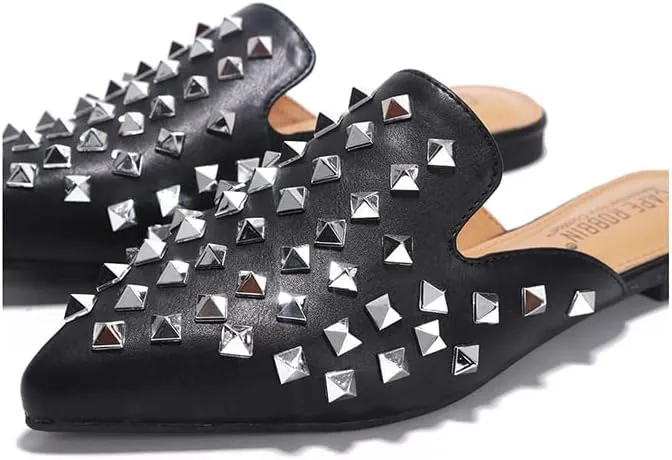 Cape Robbin Sierra Rhinestone Gem Pointy Toe Mule Flats (Sierra)