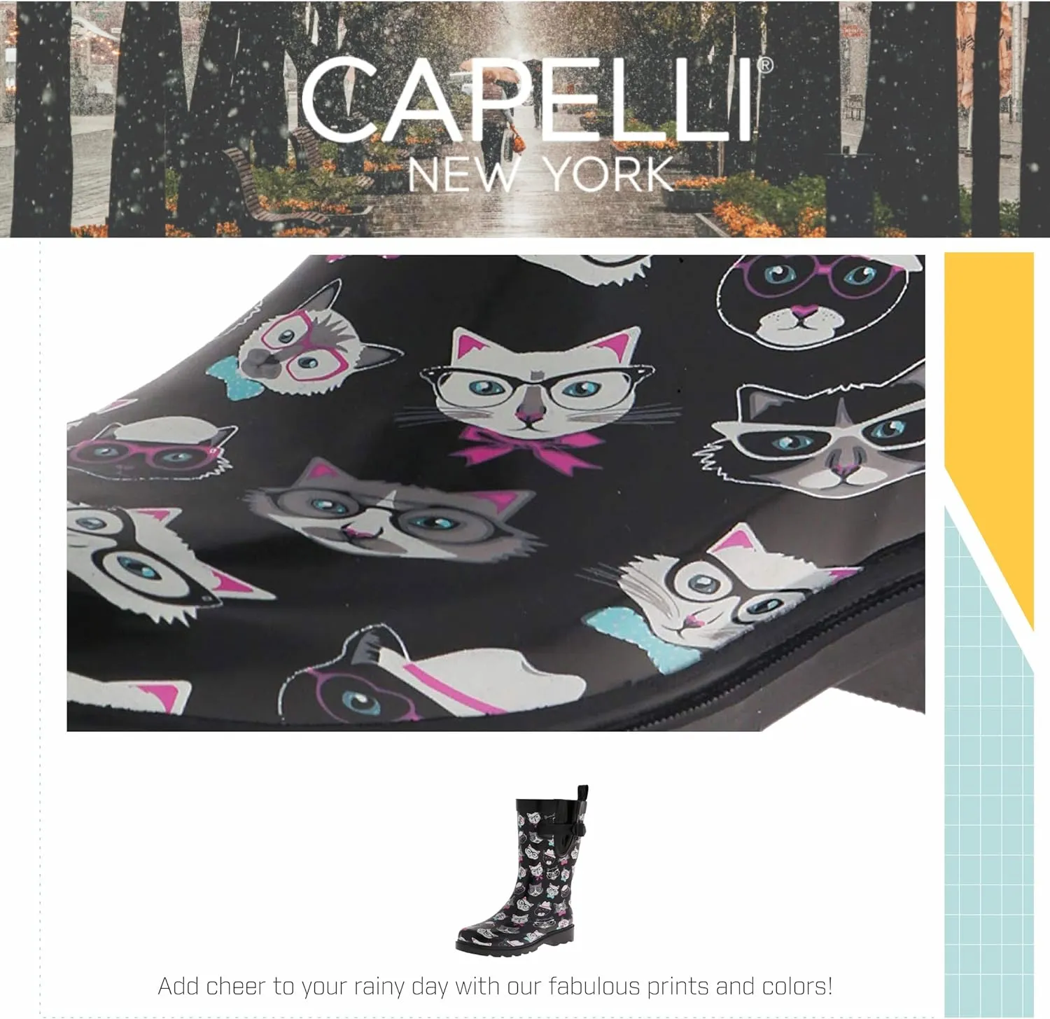 Capelli New York Ladies Mid-Calf Rubber Rain Boots