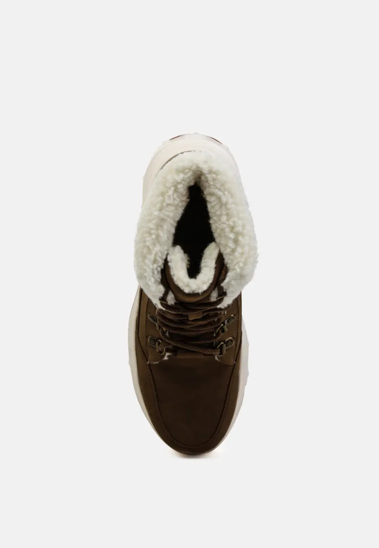 carla cushioned collared lace-up ankle boots