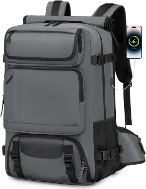 Carry on Travel Backpack for Men Airline Approved Duffle Backpack Convertible Nylon Luggage Bag Gray