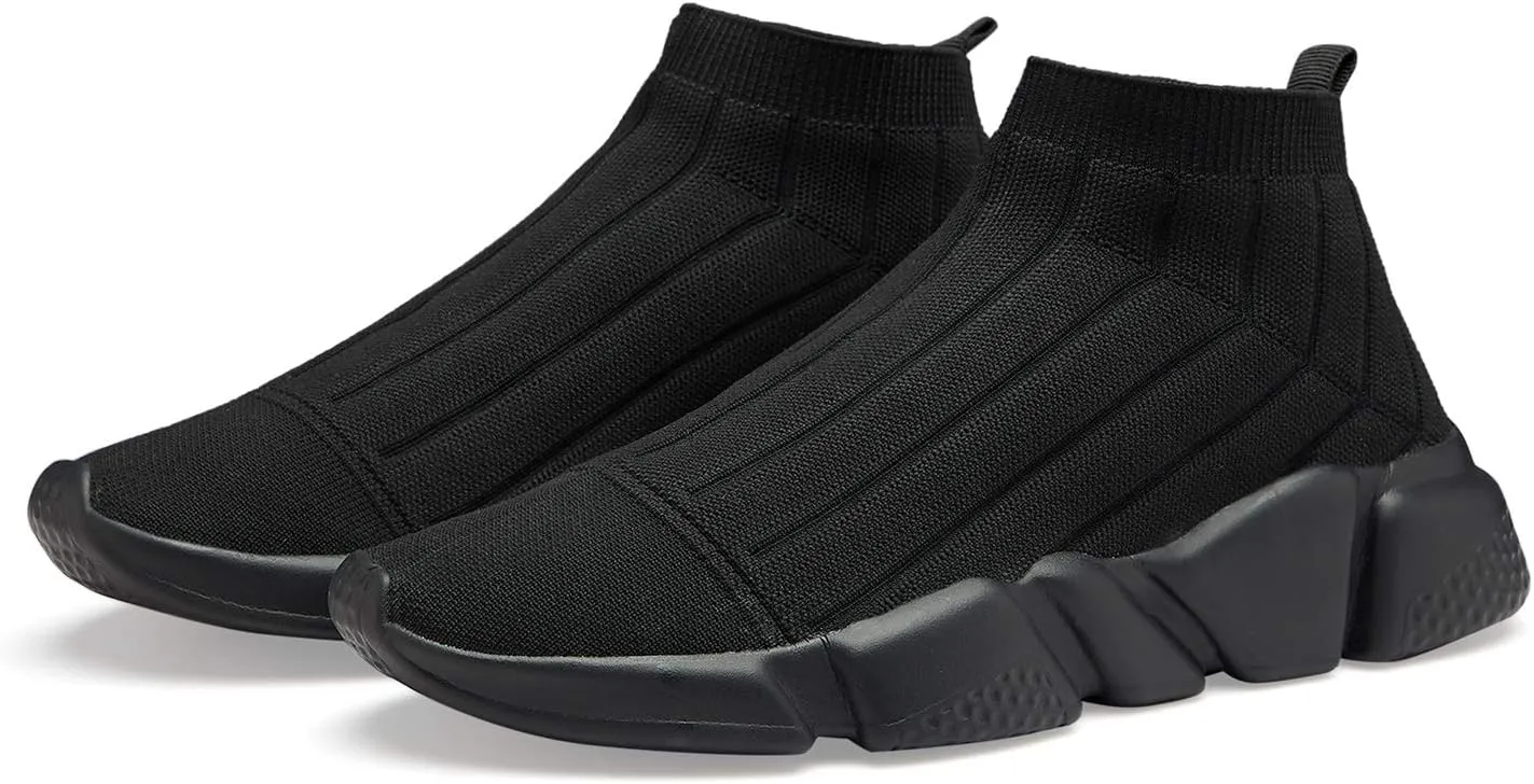 Casbeam Men's Running Knit Comfortable Lightweight Breathable Casual Sports Shoes Fashion Sneakers Slip-On Walking Shoes