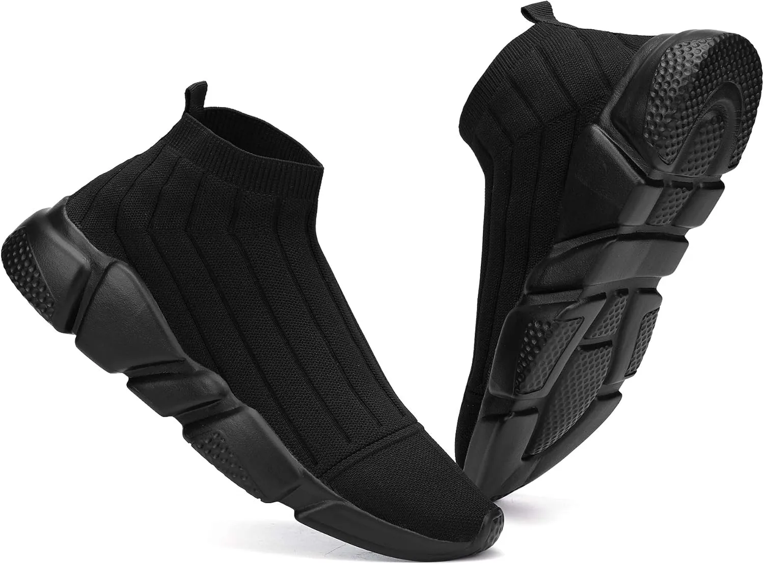 Casbeam Men's Running Knit Comfortable Lightweight Breathable Casual Sports Shoes Fashion Sneakers Slip-On Walking Shoes