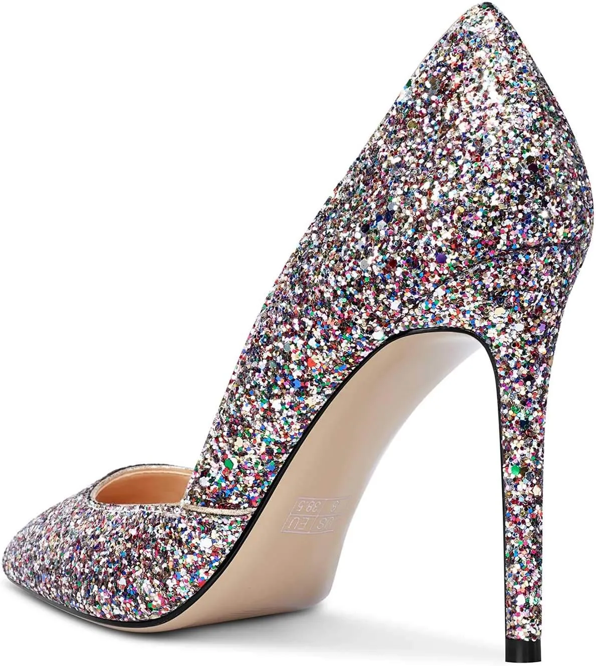 Castamere Womens D'Orsay Slip On High Heels Pumps Elegant Pointy Toe Stilettos 10CM Heel Shoes
