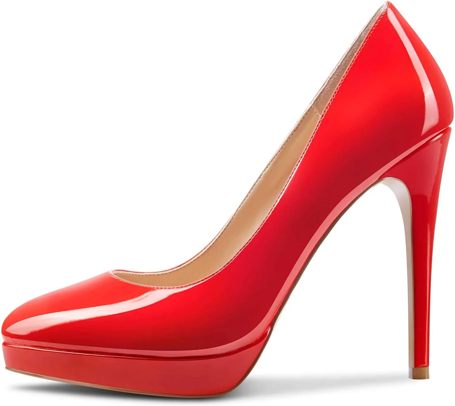 Castamere Womens High Heels Platform Pumps Slip-on Stilettos 12CM Heel Office Dress Shoes