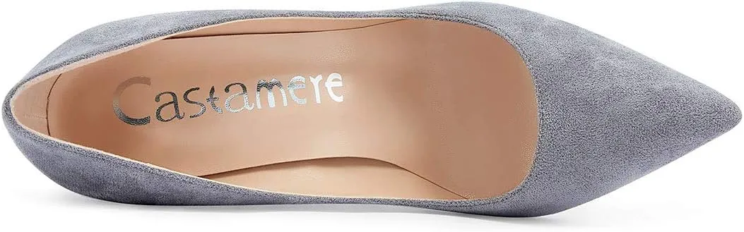Castamere Womens Sky High Block Heels Pumps Pointed Toe Slip-on 4.7 Inch Heels Shoes