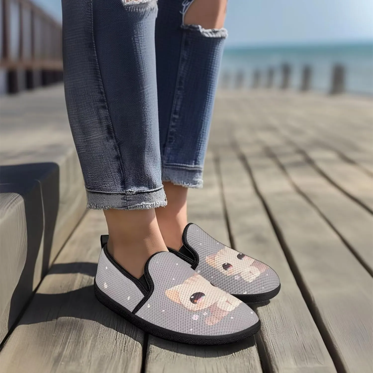 Casual Shoes for Women Comfort Low top Loafer Slip-On Ladies Soft Travel Shoes Lightweight Flats Classic Walking Shoes SizeUS 6-11