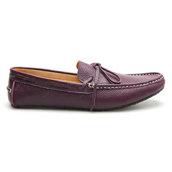 Casualist Lace Leather Loafer Wrinkle Soft Purple Passion