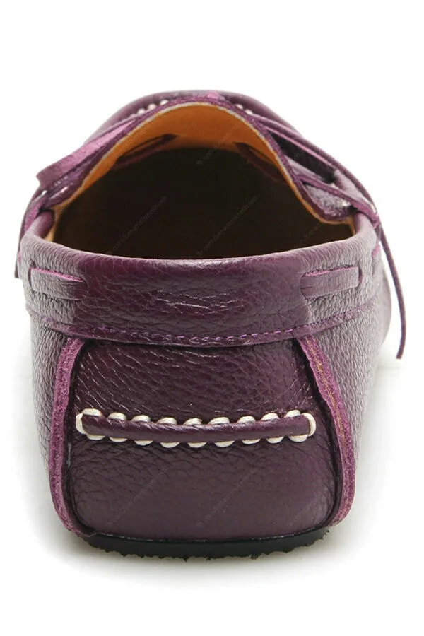 Casualist Lace Leather Loafer Wrinkle Soft Purple Passion