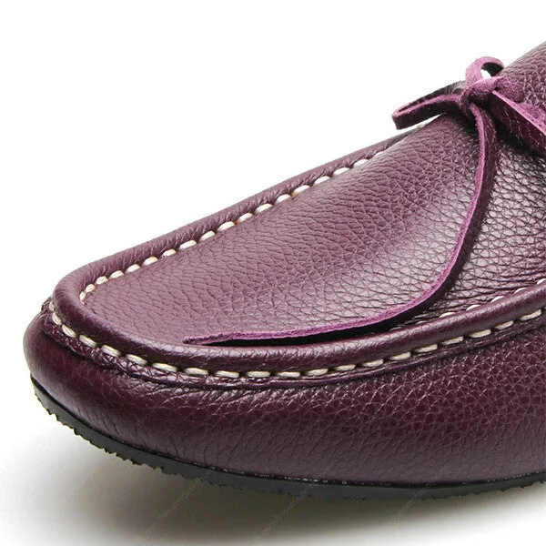 Casualist Lace Leather Loafer Wrinkle Soft Purple Passion