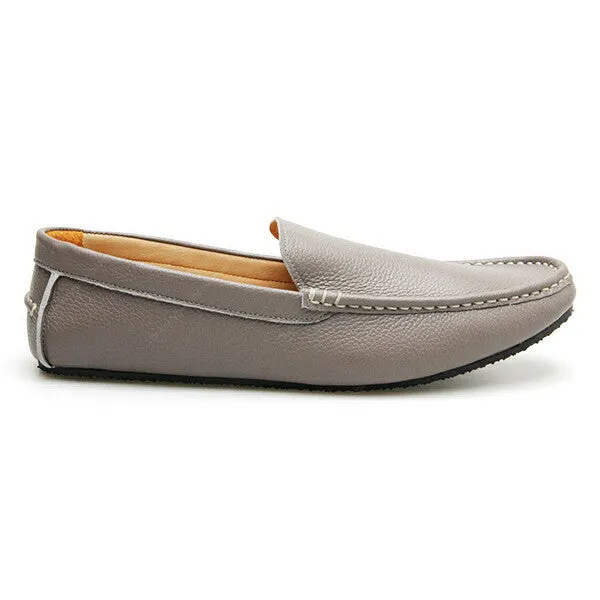 Casualist Leather Loafer Wrinkle Soft Stone Grey