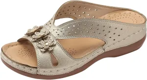 Cathalem Sandals for Women 2024 Comfortable Wedge Shoes Slip On Dressy Summer Slides Sandals Lightweight Memory Foam