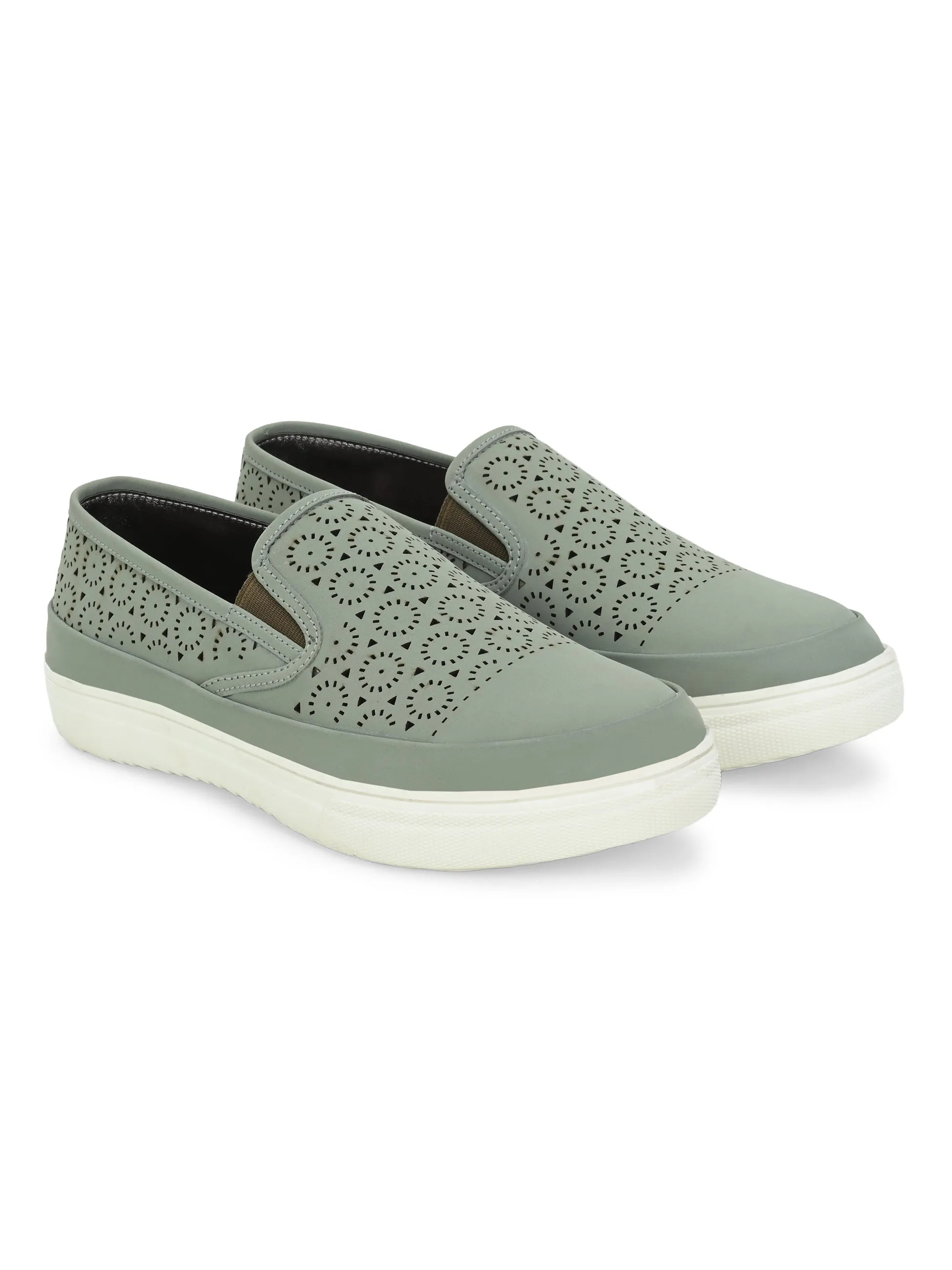 Celia Women Sage Green Slip-Ons