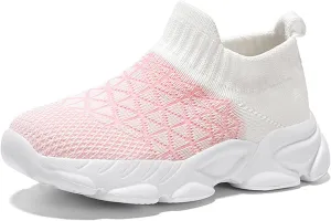 CERYTHRINA Kids Slip On Running Tennis Shoes Breathable Mesh Athletic High Top Casual Sports Walking Shoes Toddler/Little Kids/Big Kids