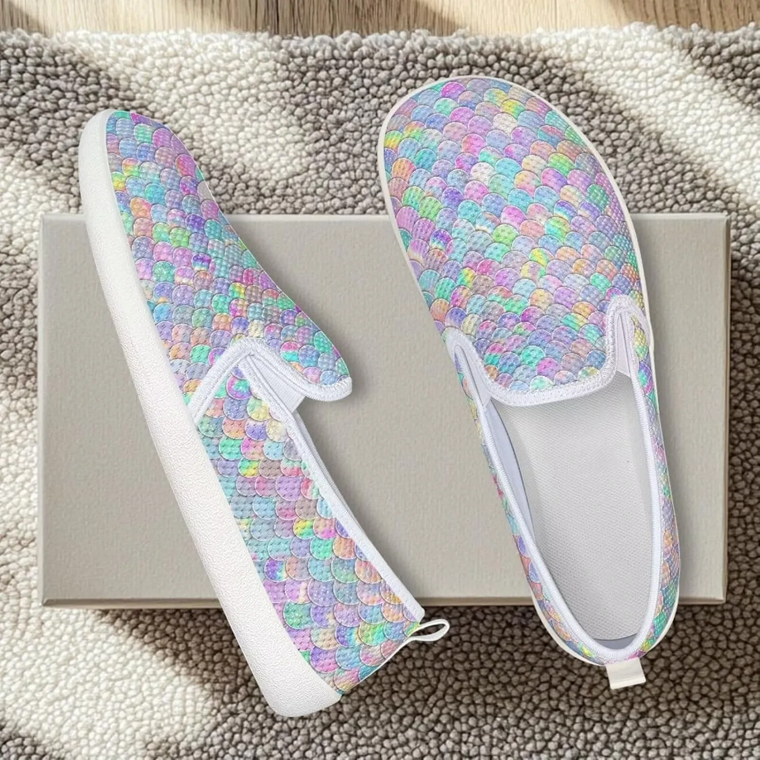 chaqlin Loafers for Women Flat Drop in Low Top Clipper Slip On Beach Travel Comfy Tennis Shoes Fashion Dress Loafers
