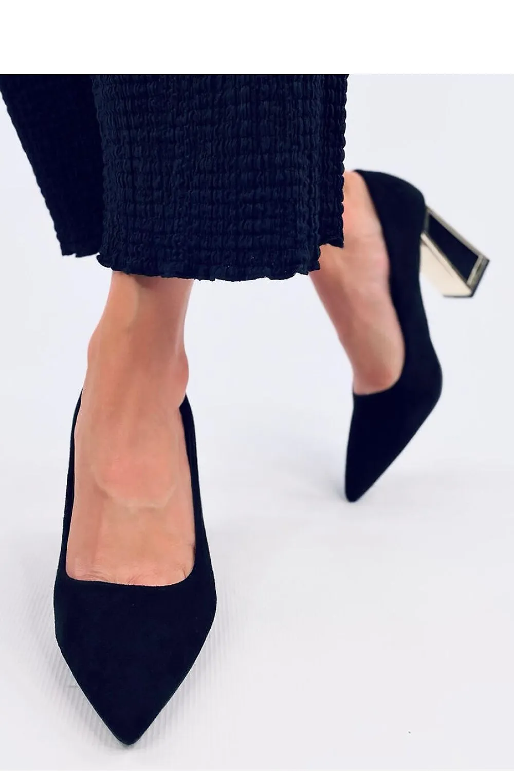 Chic Noir Block Heel Pumps