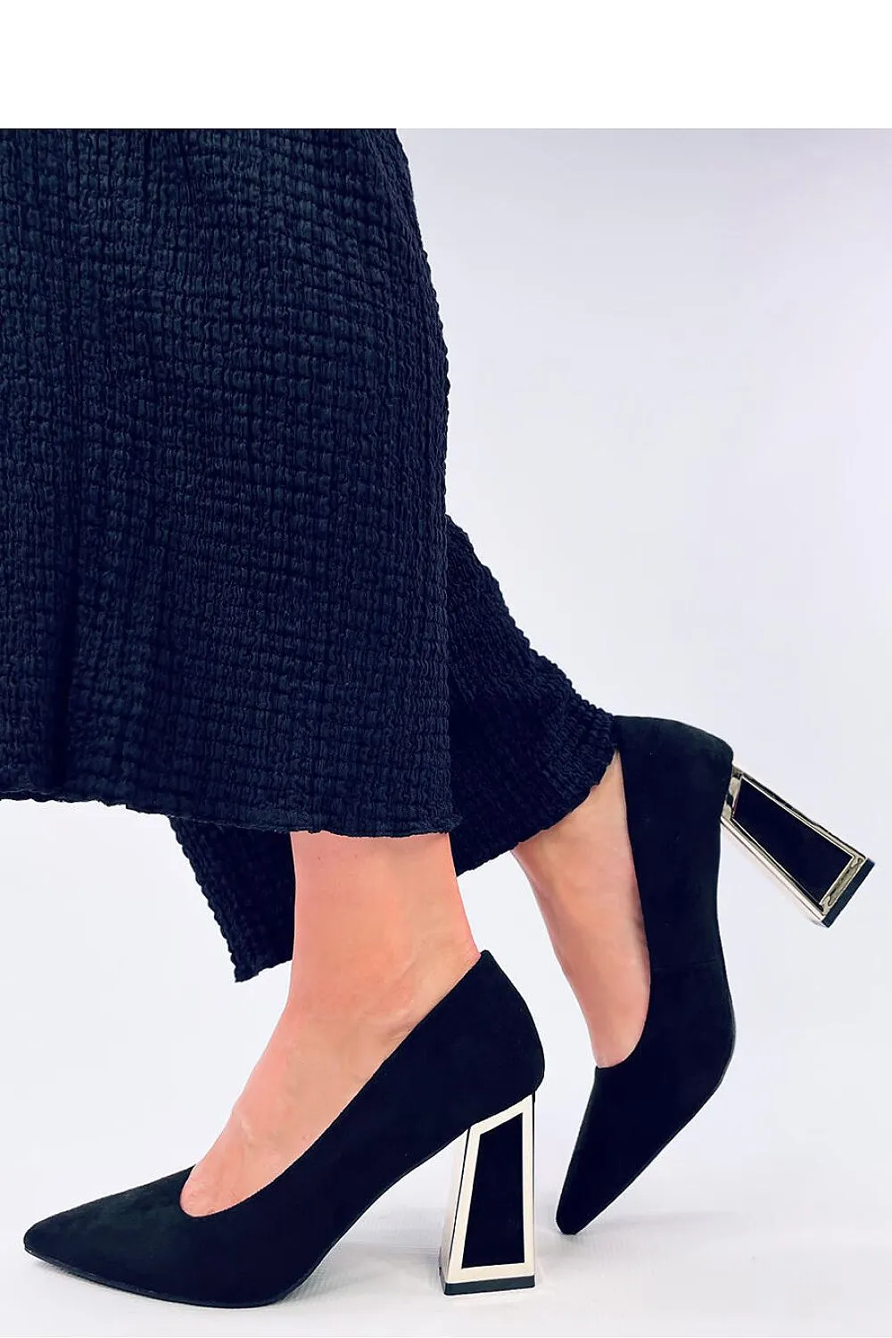 Chic Noir Block Heel Pumps