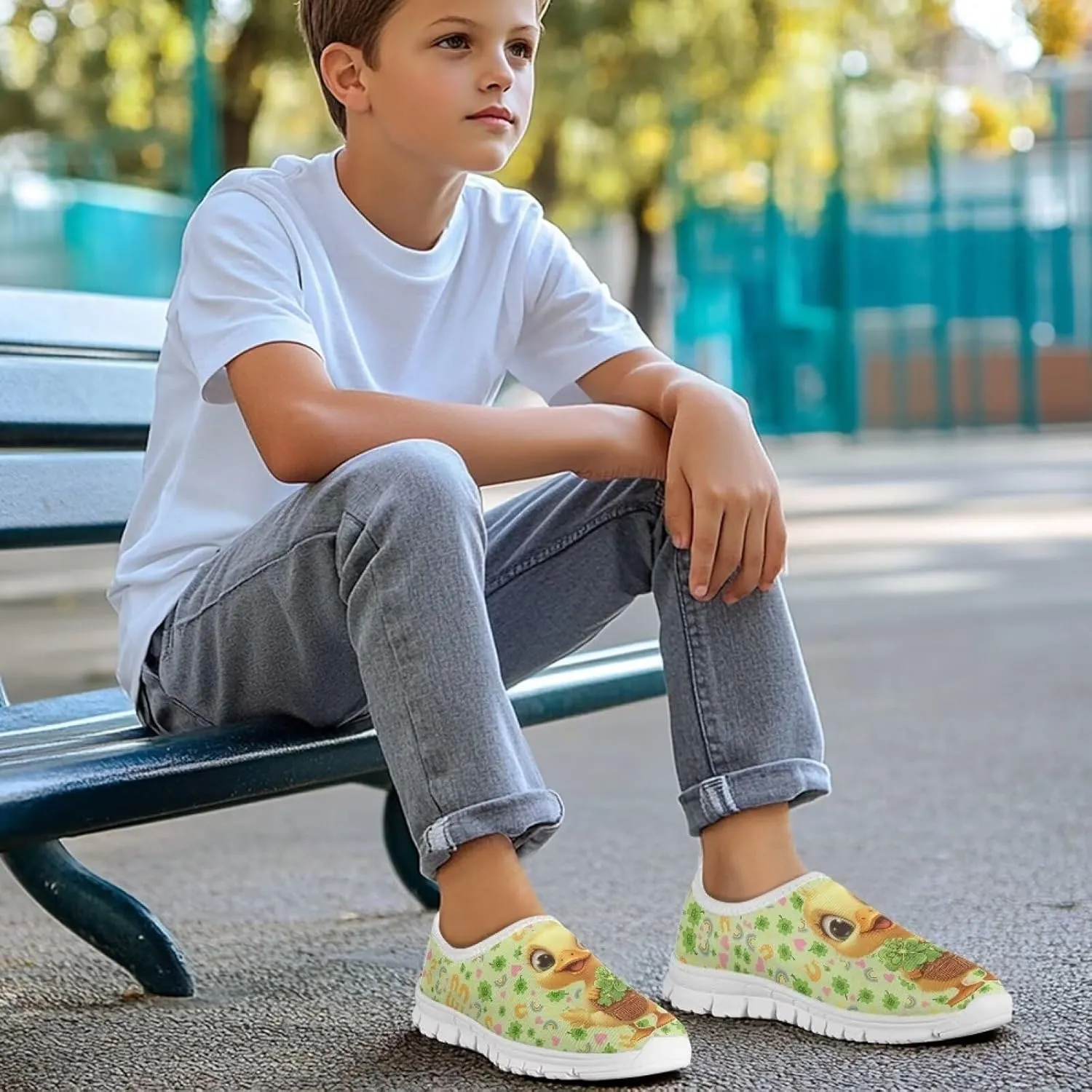 Children's Casual Shoes Slip on Walking Shoes for Little Boys Girls Breathable Running Shoes Lightweight Non-Slip Unisex Fashion Sneakers SizeUS 11-15