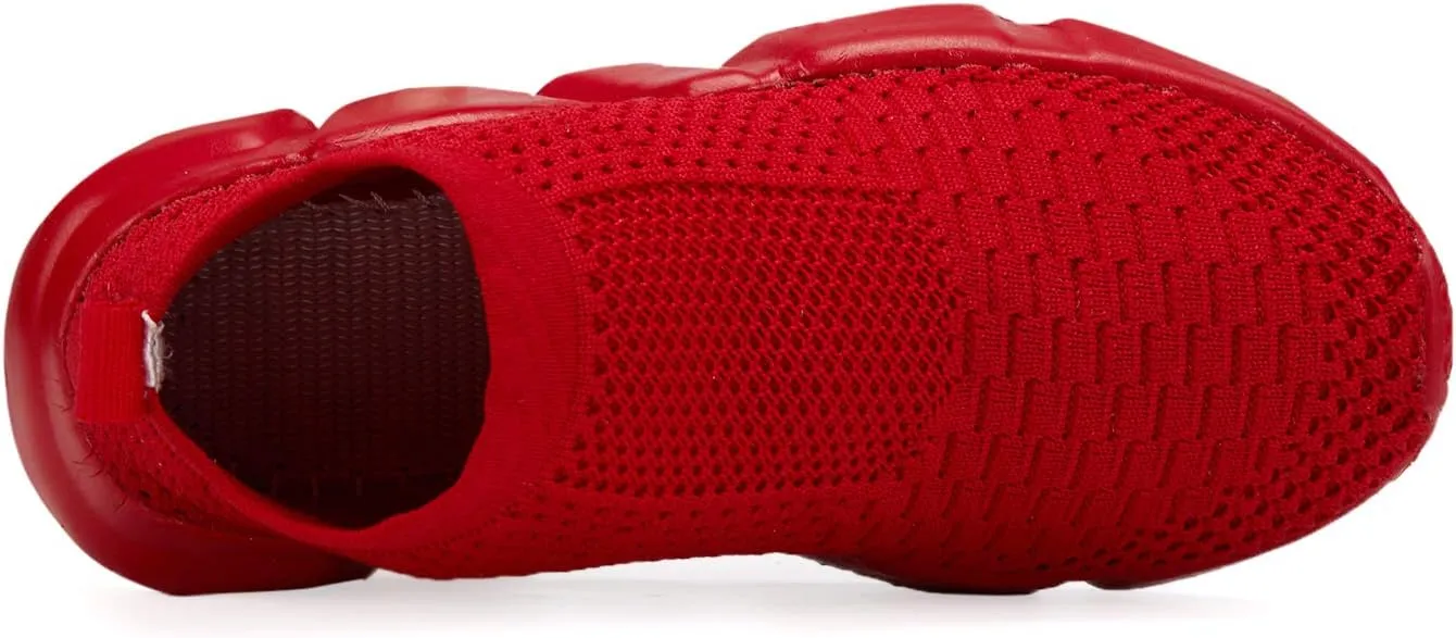 CHUI Boys Girls Breathable Sneakers Mesh Lightweight Easy Walk Casual Slip-On Athletic Running Walking Shoes