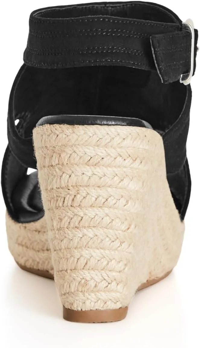 CITY CHIC Women's Wide Fit Mystic Wedge Sandal