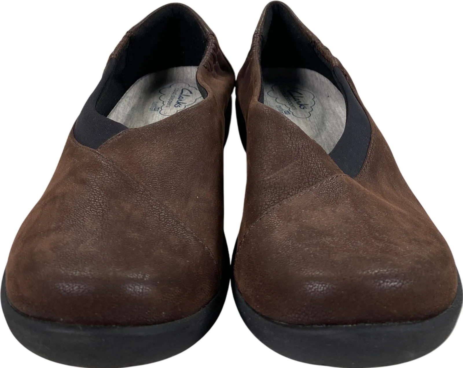 Clarks Cloud Steppers Women’s Brown Slip On Soft Cushion Walking Loafers - 7