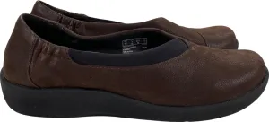 Clarks Cloud Steppers Women’s Brown Slip On Soft Cushion Walking Loafers - 7