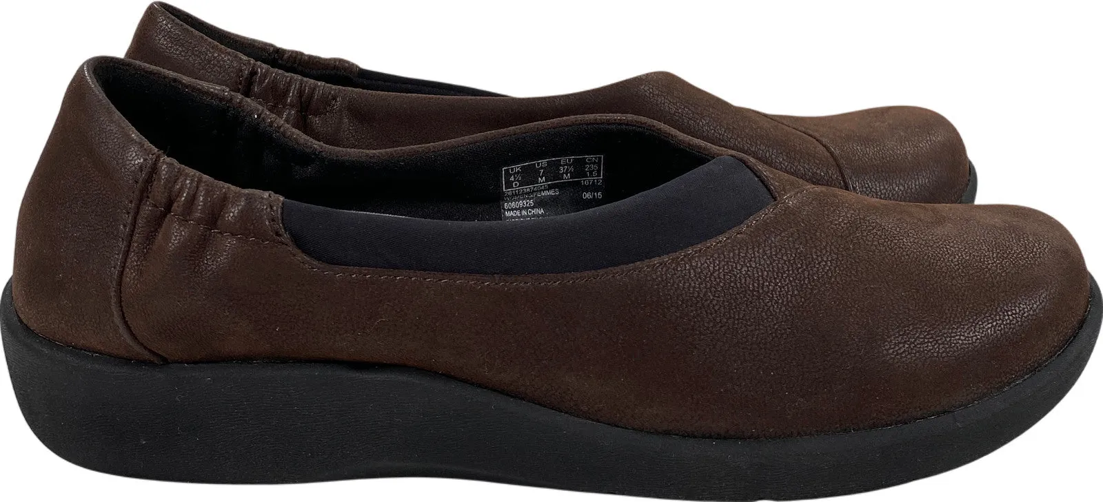 Clarks Cloud Steppers Women’s Brown Slip On Soft Cushion Walking Loafers - 7