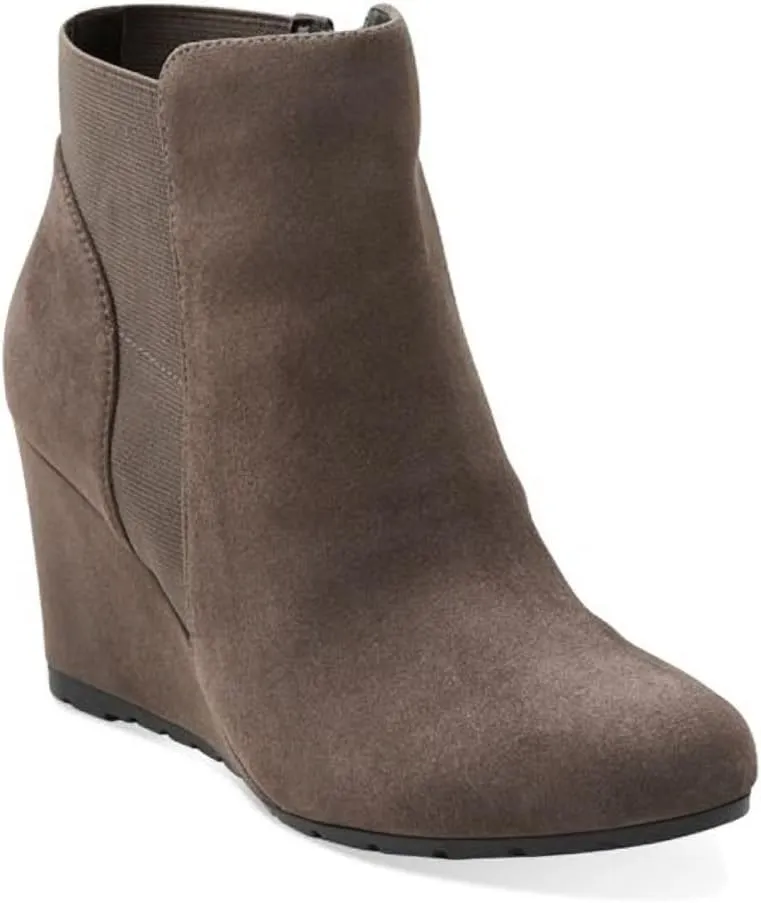 Clarks Rosepoint Bell Womens Grey Suede Boot 5.5-Medium