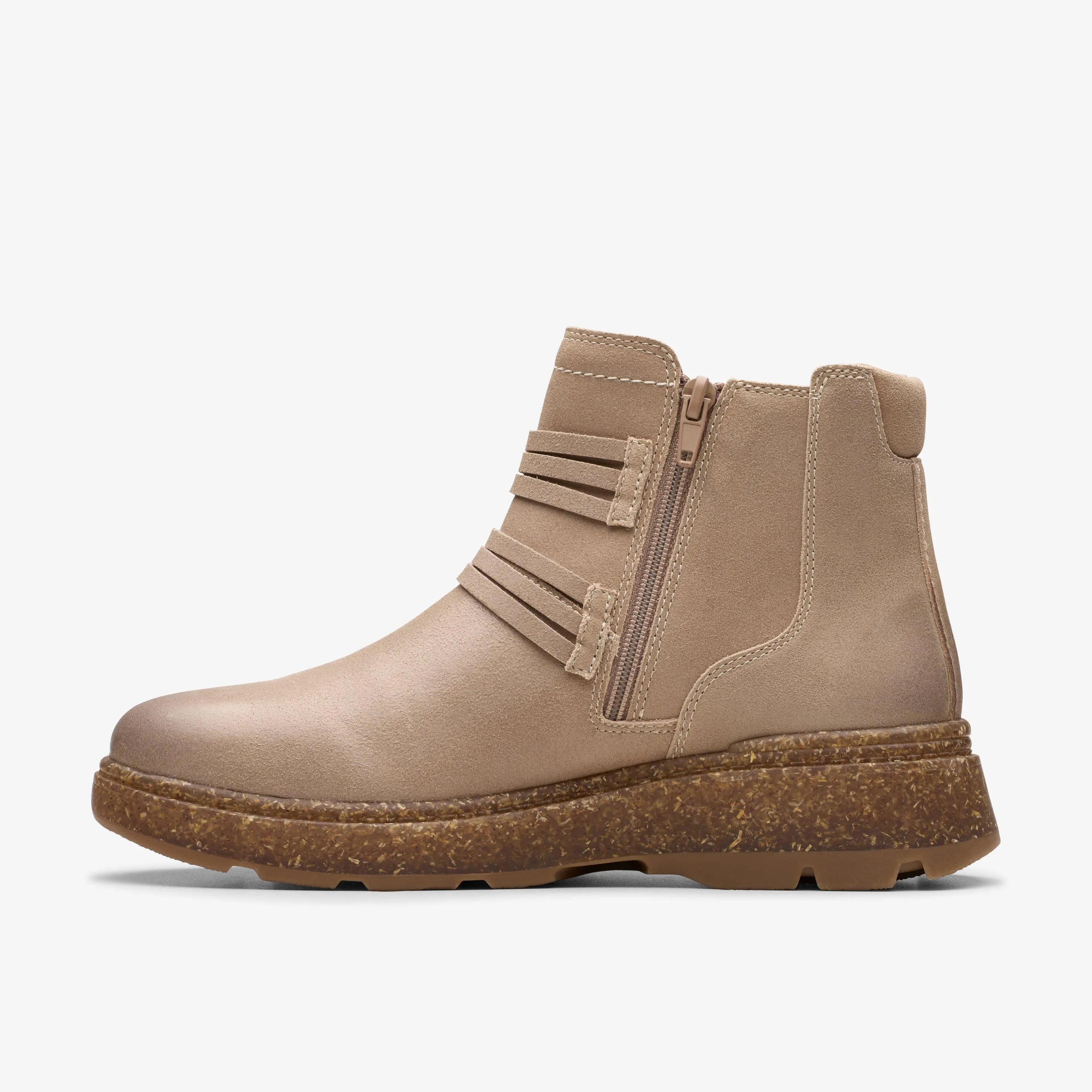 Clarks Women's Noralyn Strap Light Taupe Suede 26180100