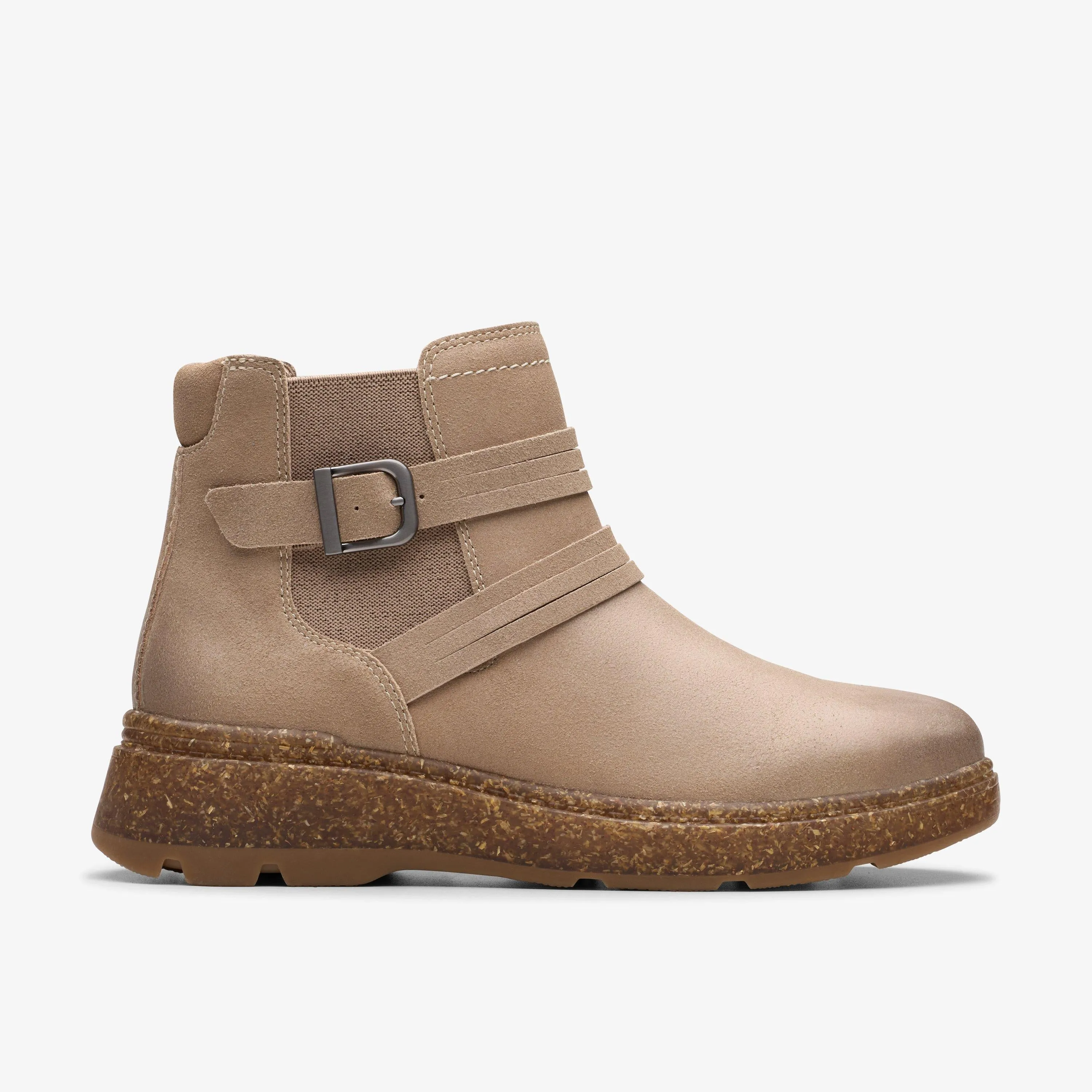 Clarks Women's Noralyn Strap Light Taupe Suede 26180100