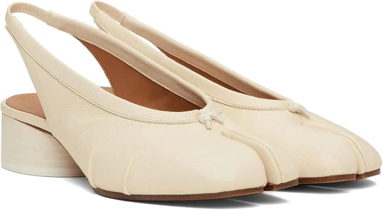ClassicSter Split Toe Shoes for Women Low Chunky Slingback Heels Japanese Tabi Shoes Comfortable Dress Pumps