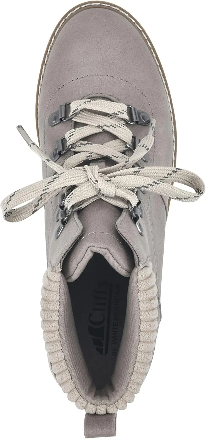 CLIFFS BY WHITE MOUNTAIN Women's Connie Cushioned Lace-Up City Hiker Ankle Boot