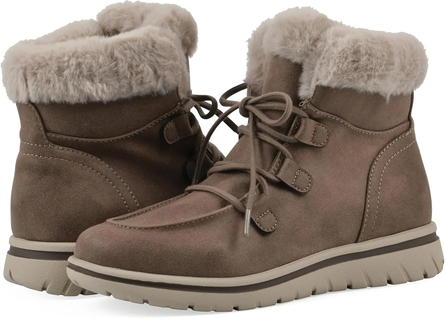 CLIFFS BY WHITE MOUNTAIN Women's Harrison Cushioned Lace-Up Ankle Bootie