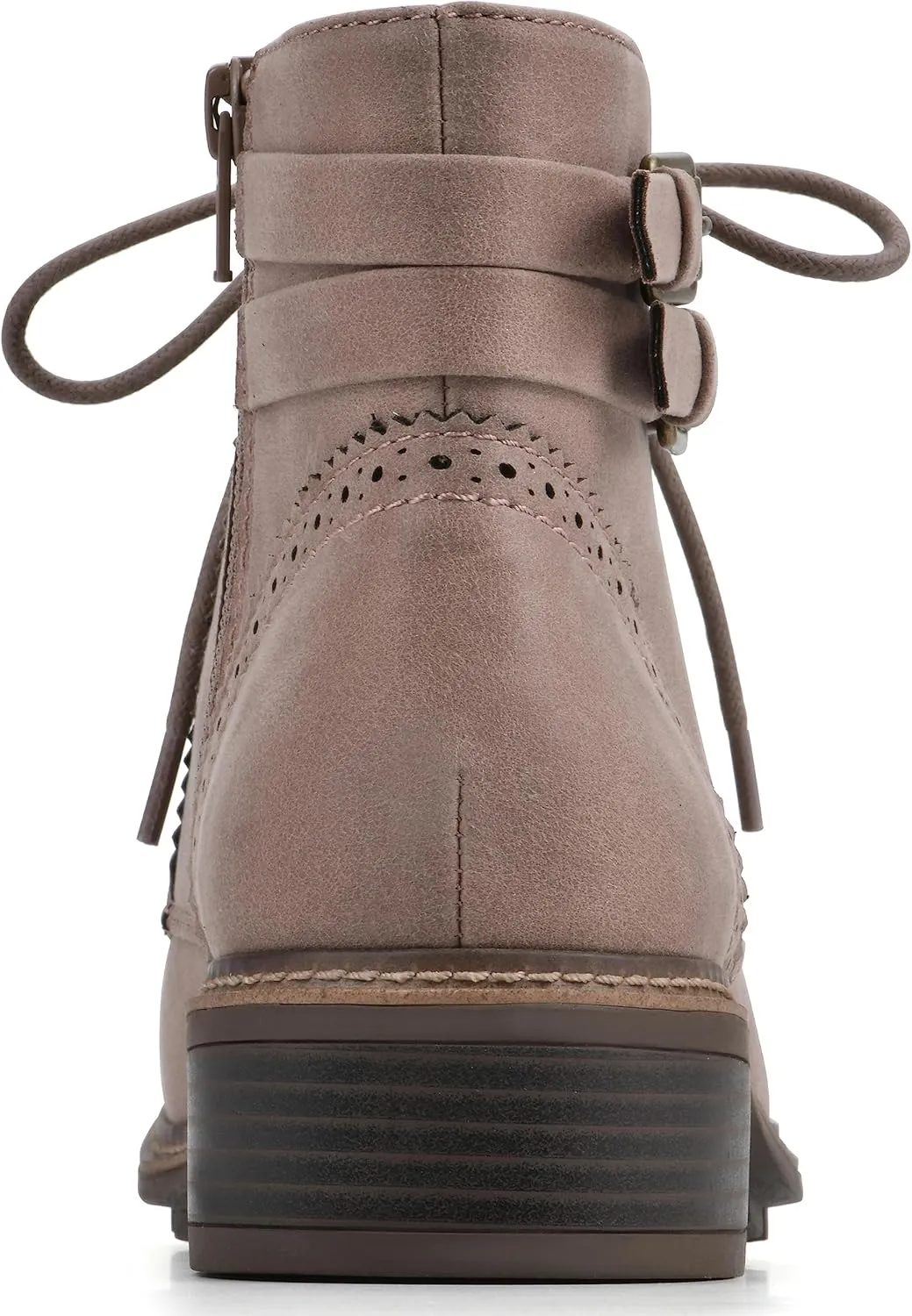 CLIFFS BY WHITE MOUNTAIN Women's Shoes Elibeth Stacked Heel Lace-Up Ankle Bootie