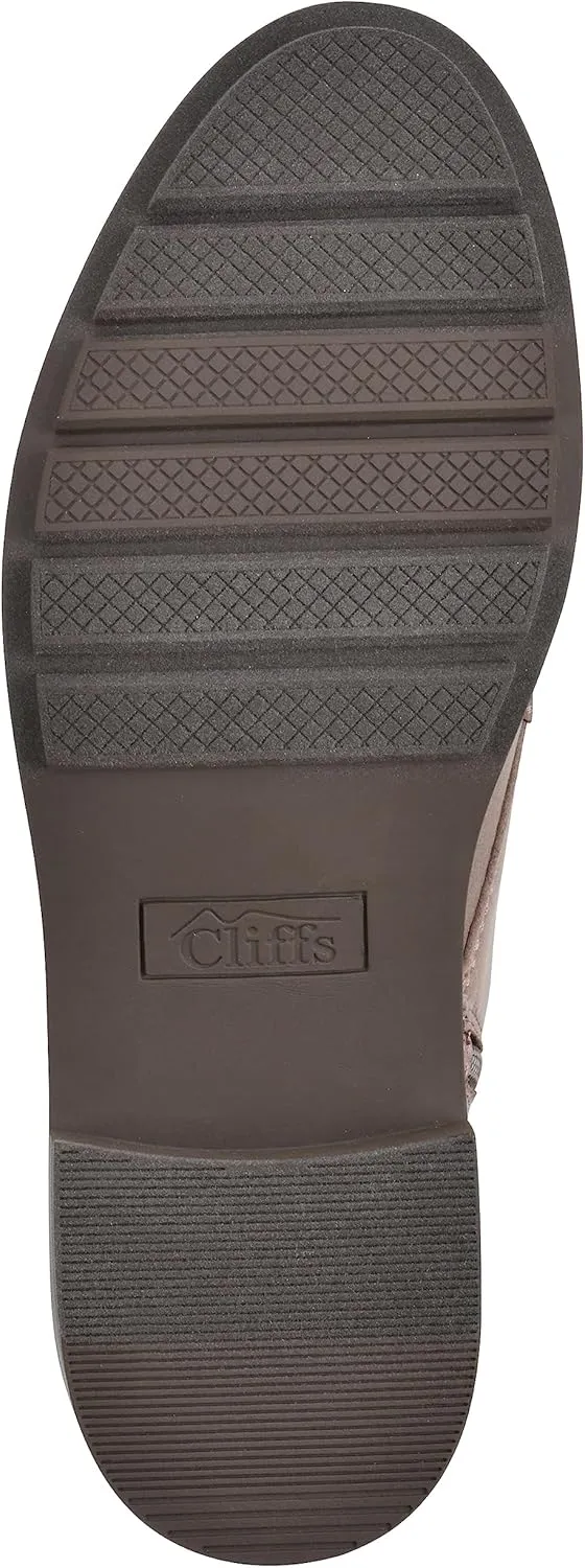 CLIFFS BY WHITE MOUNTAIN Women's Shoes Elibeth Stacked Heel Lace-Up Ankle Bootie