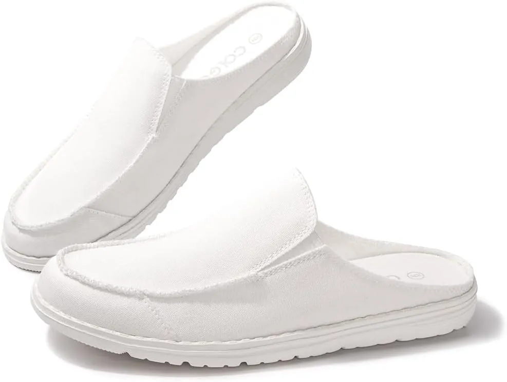 Colgo Womens Mules Shoes, Comfortable Slip on Canvas Shoes for Women