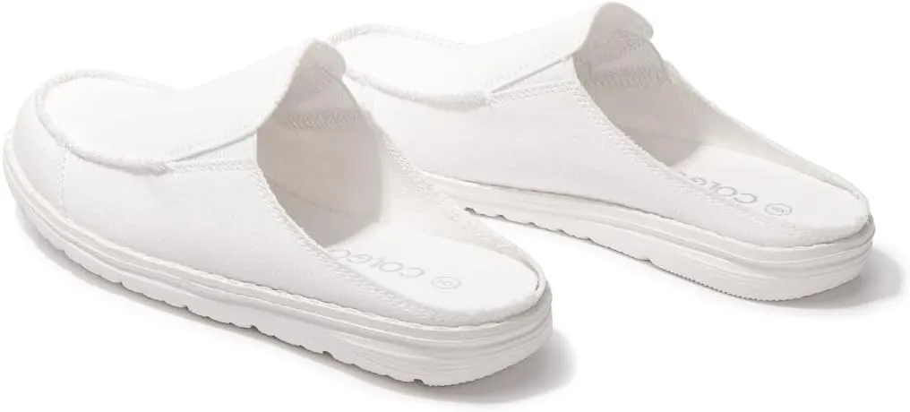 Colgo Womens Mules Shoes, Comfortable Slip on Canvas Shoes for Women