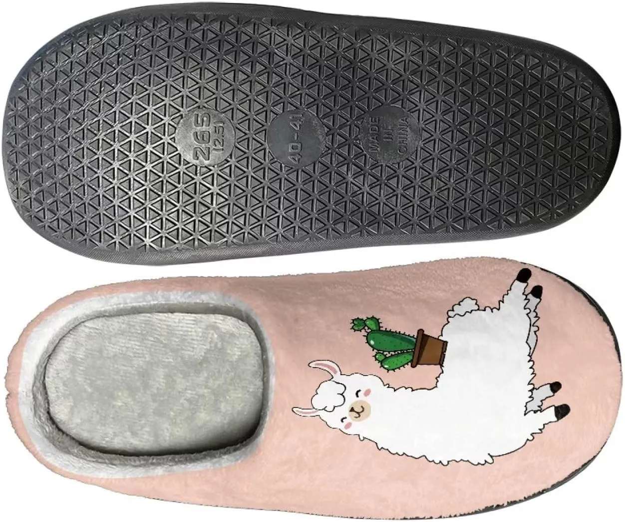 Comfortable Plush Slippers Full Toe Slip-On House Shoes Fuzzy Bedroom Slippers for Women Men Indoor Outdoor