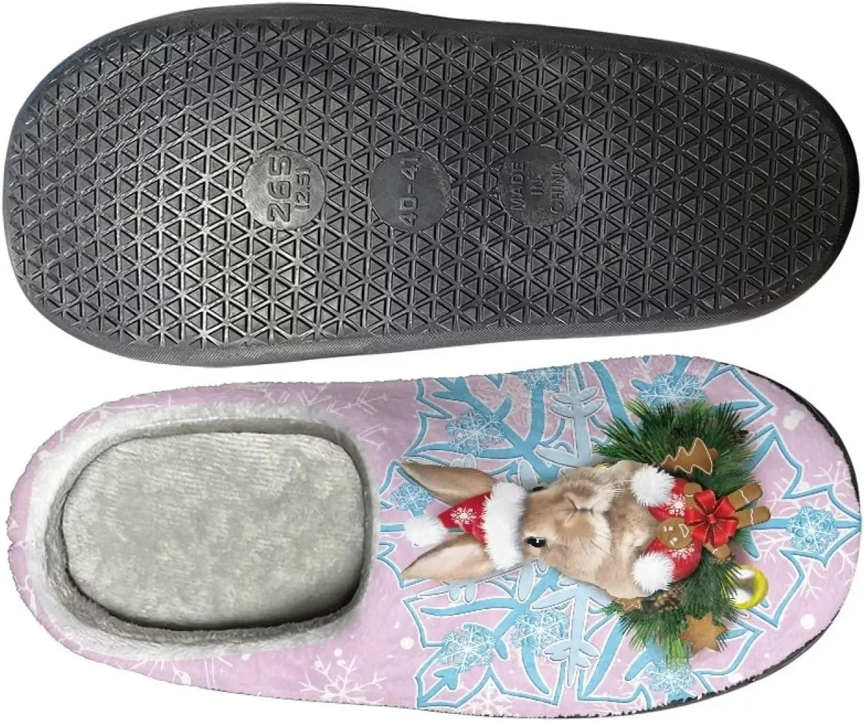 Comfortable Plush Slippers Full Toe Slip-On House Shoes Fuzzy Bedroom Slippers for Women Men Indoor Outdoor