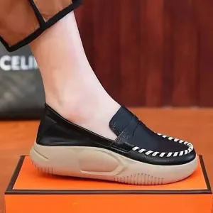Comfortable Thick-Soled Slip-on Loafer