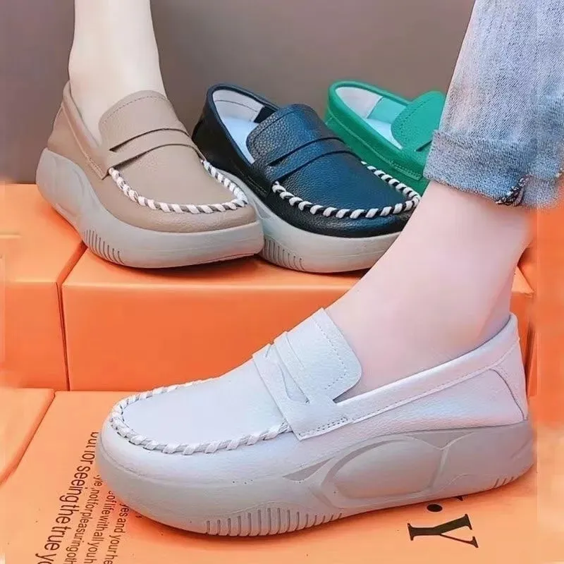 Comfortable Thick-Soled Slip-on Loafer