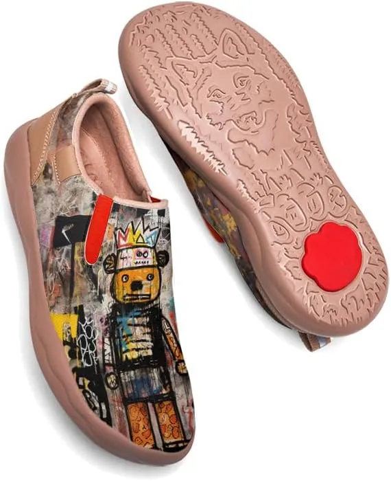 Comfortable Travel Shoes for Mens Loafers Slip-on Shoes Graffiti Art Painted Casual Walking Lightweight Sneakers