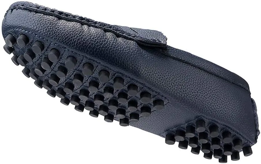 Comodish Driving Loafer for Men Boat Moccasins Slip On Style PU Leather Low Top Pure Colors Round Toe
