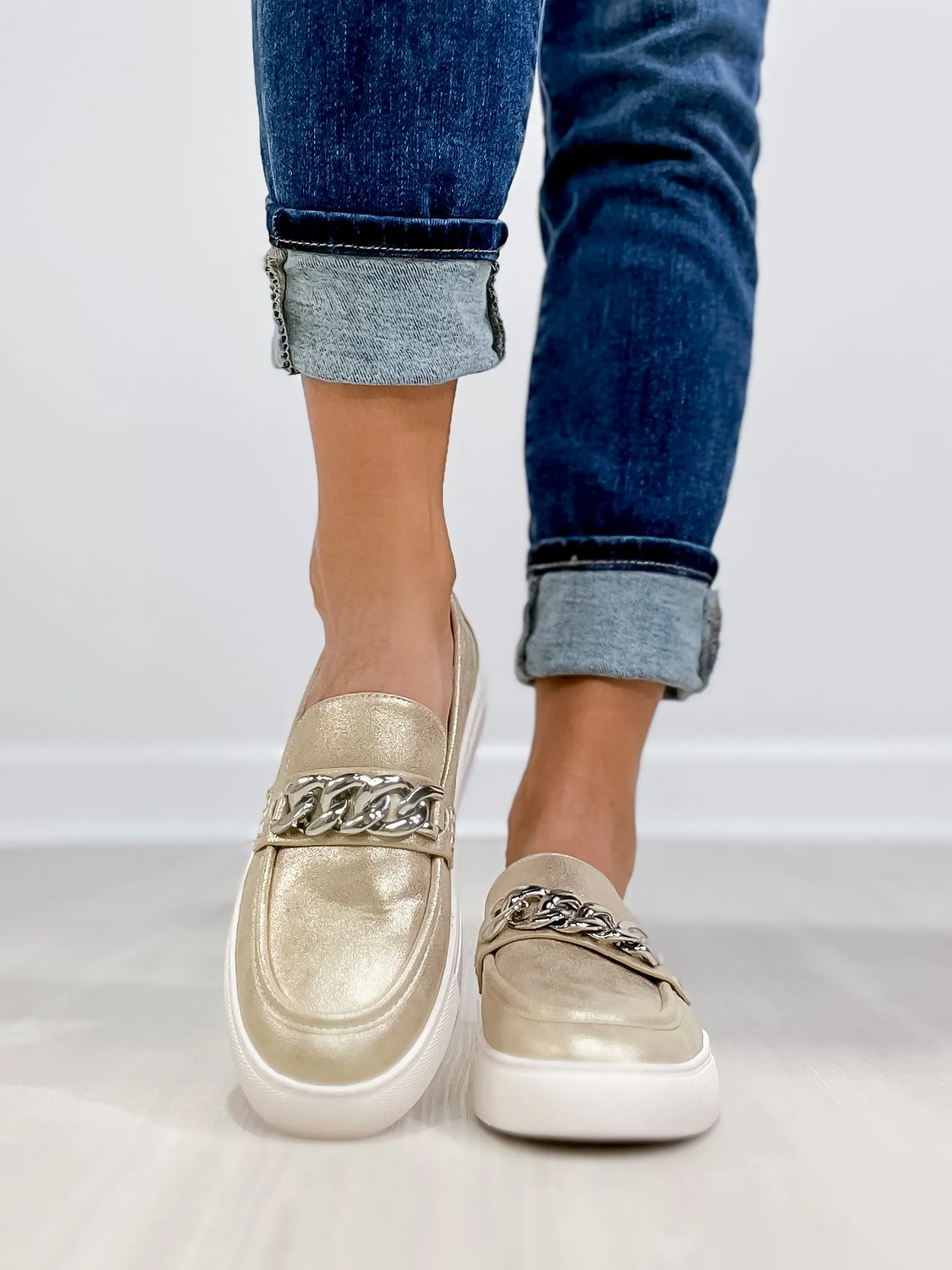 Corkys Chain Reaction Loafers in GOLD