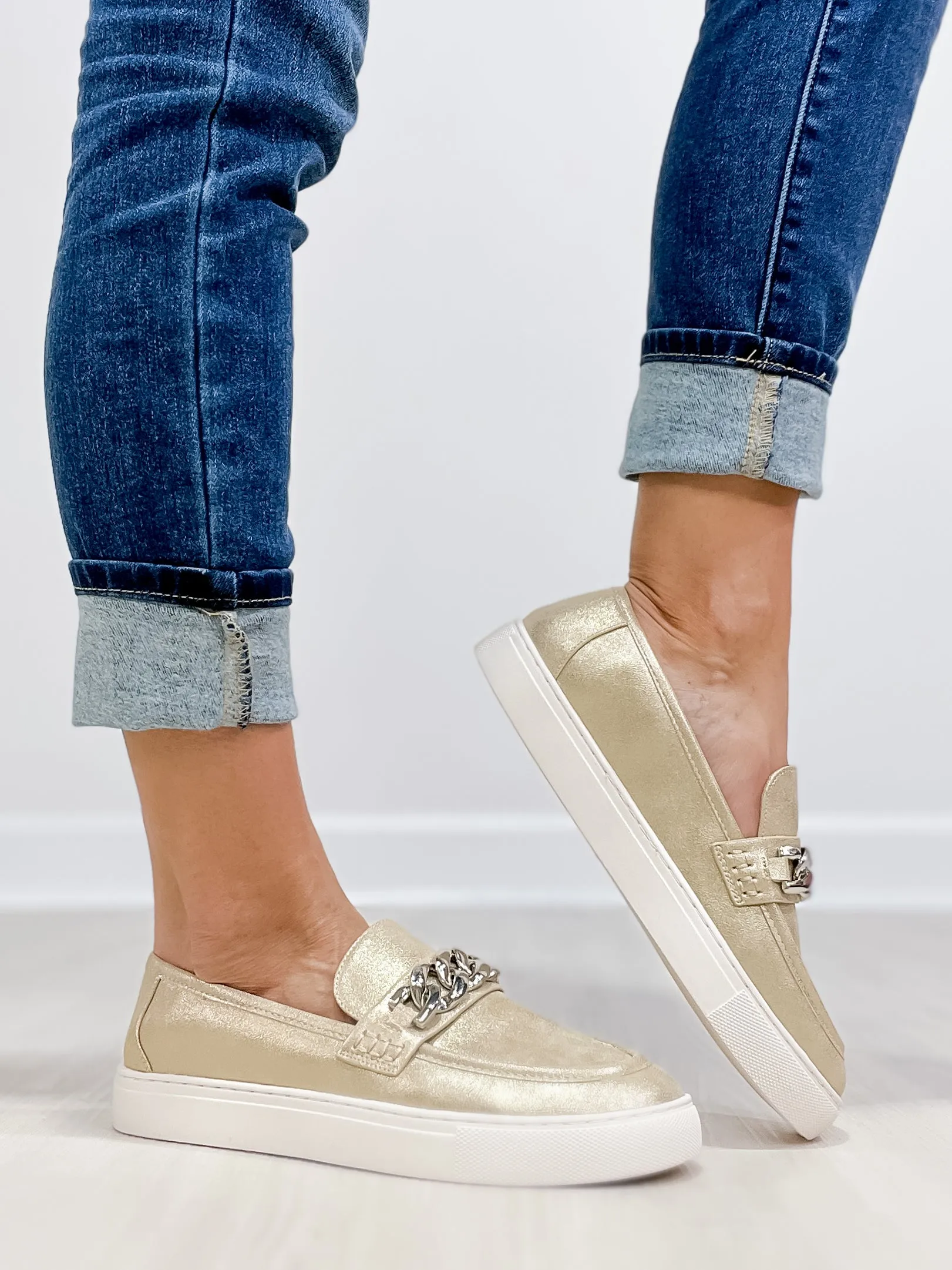 Corkys Chain Reaction Loafers in GOLD